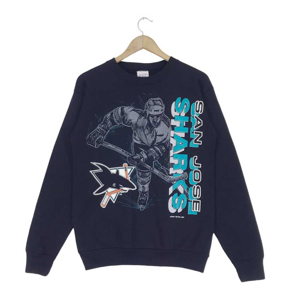 Vintage - 90s San Jose Sharks Crewneck - image 1