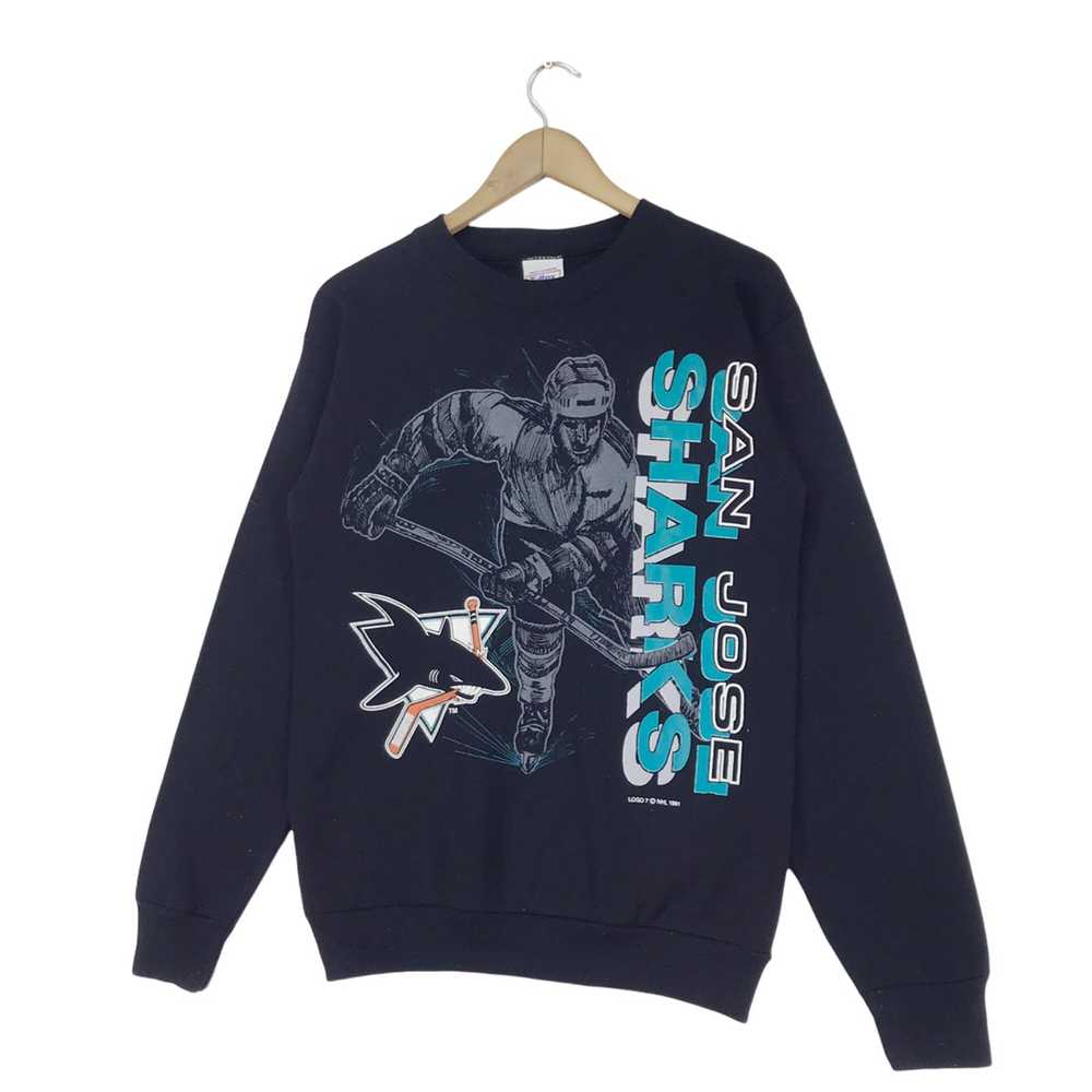 Vintage - 90s San Jose Sharks Crewneck - image 2