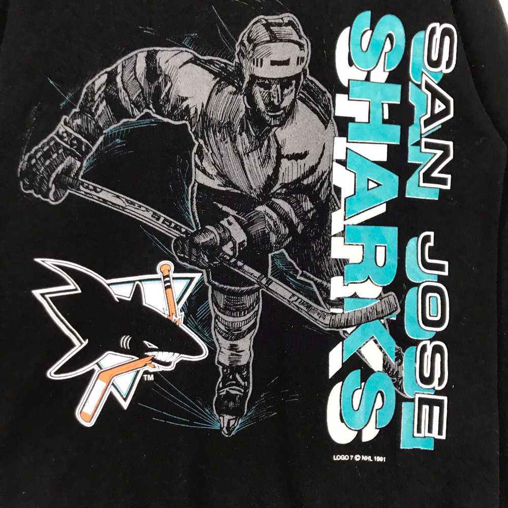 Vintage - 90s San Jose Sharks Crewneck - image 6