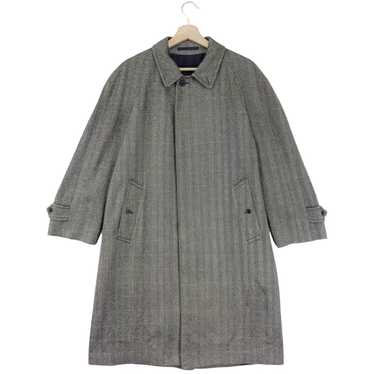 Vintage - Burberry Wool Checked Over Coat Jacket - image 1