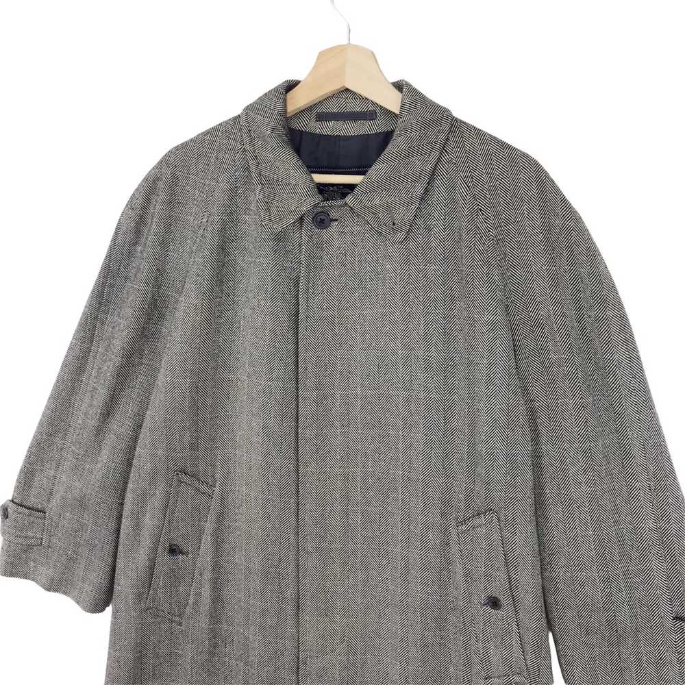 Vintage - Burberry Wool Checked Over Coat Jacket - image 4