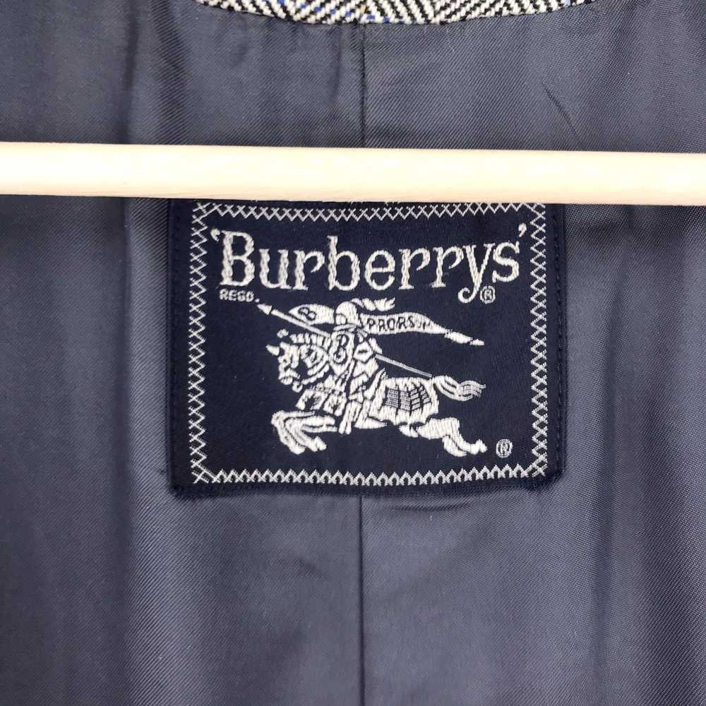 Vintage - Burberry Wool Checked Over Coat Jacket - image 7