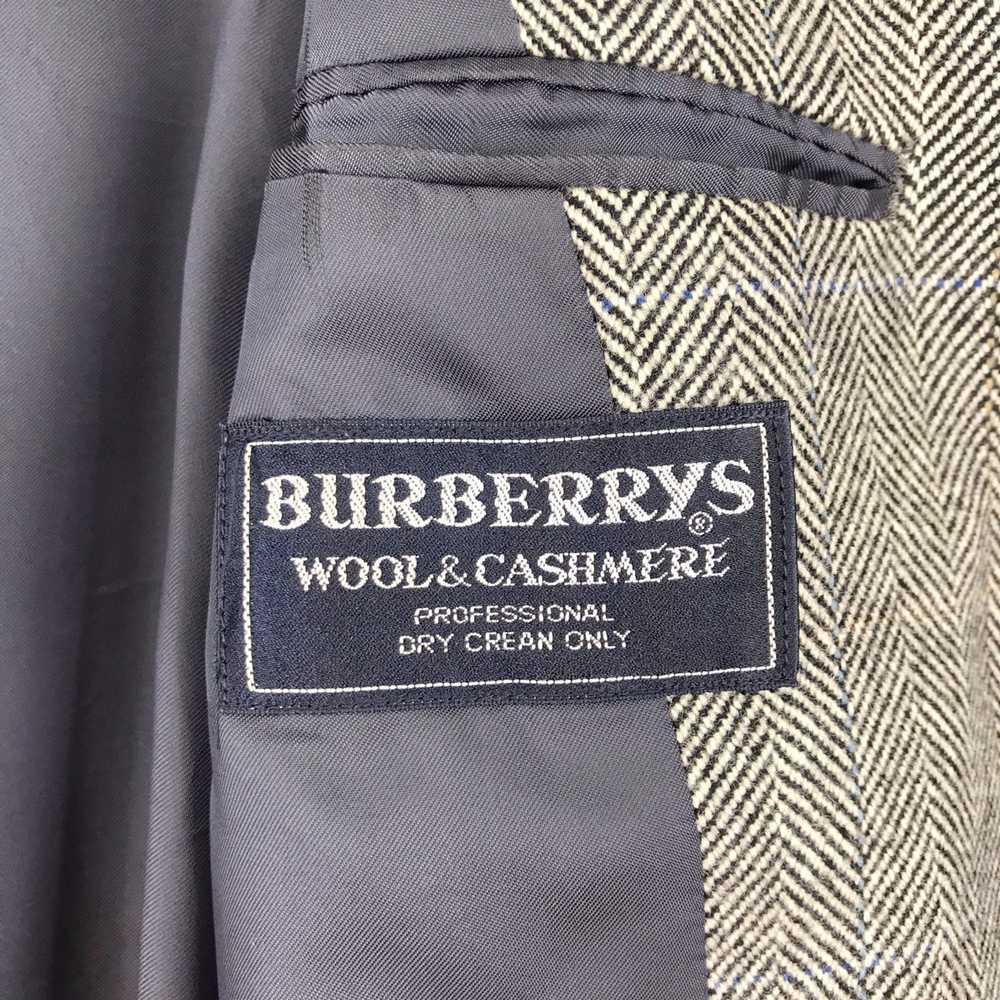 Vintage - Burberry Wool Checked Over Coat Jacket - image 8