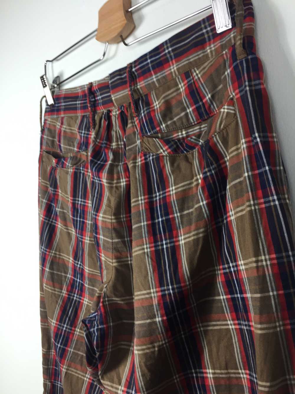 Kapital Plaid Checked Blend Cropped Pants S049 - image 9