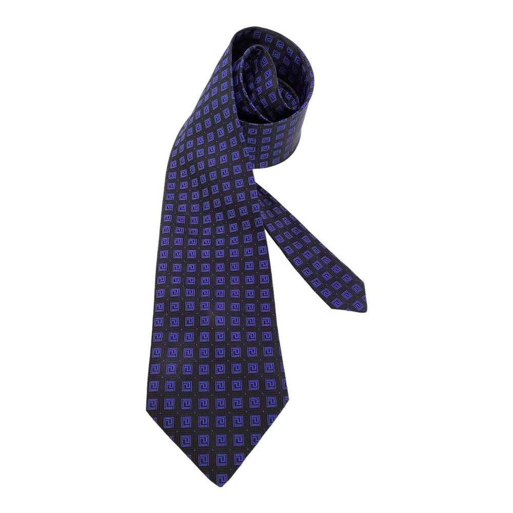 Versace VERSACE CLASSIC Geometric Silk Tie Italy … - image 2