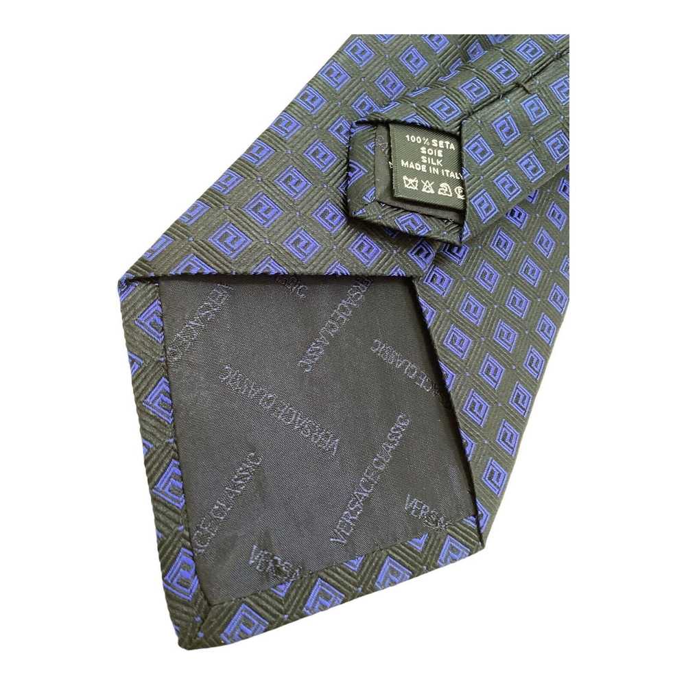 Versace VERSACE CLASSIC Geometric Silk Tie Italy … - image 6