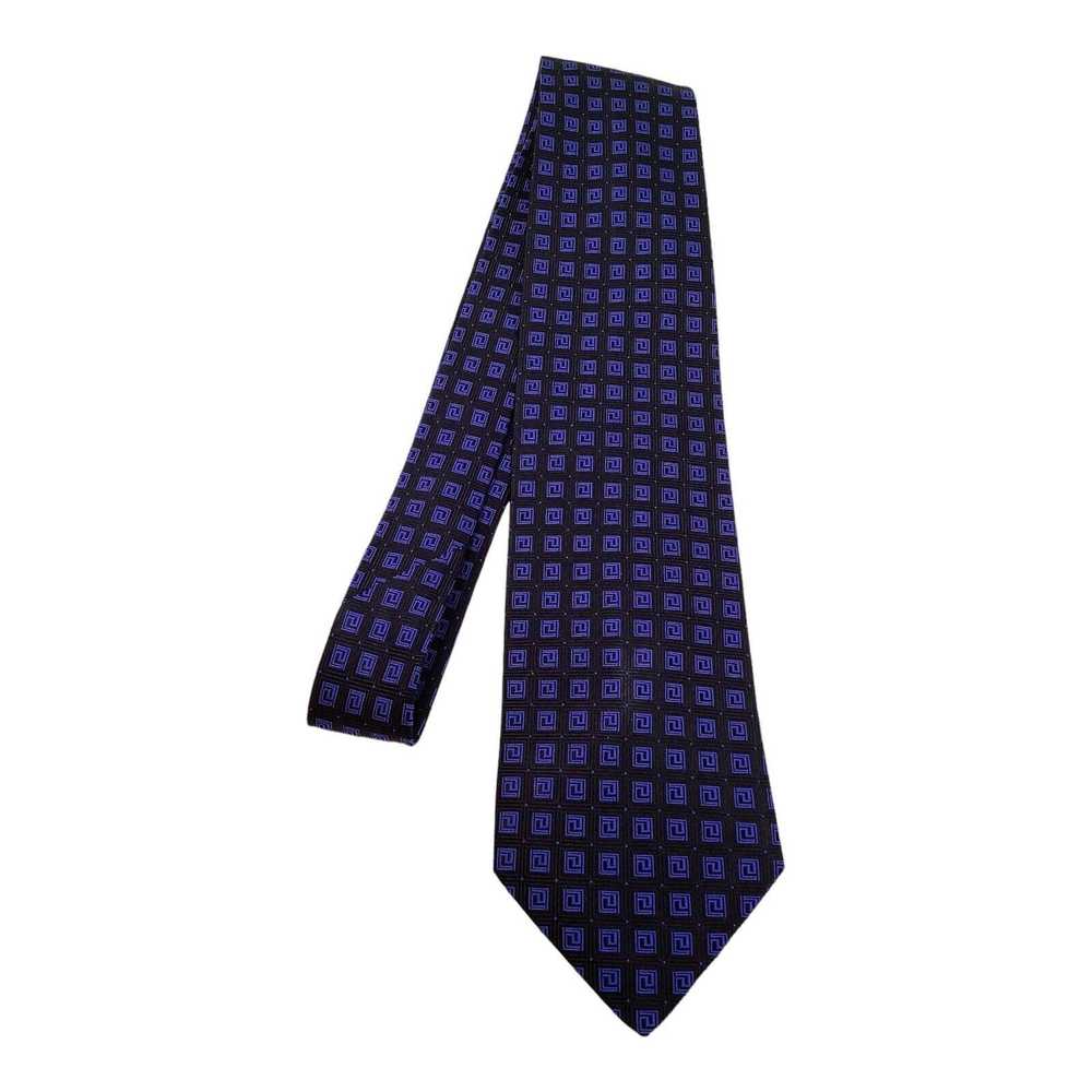 Versace VERSACE CLASSIC Geometric Silk Tie Italy … - image 7