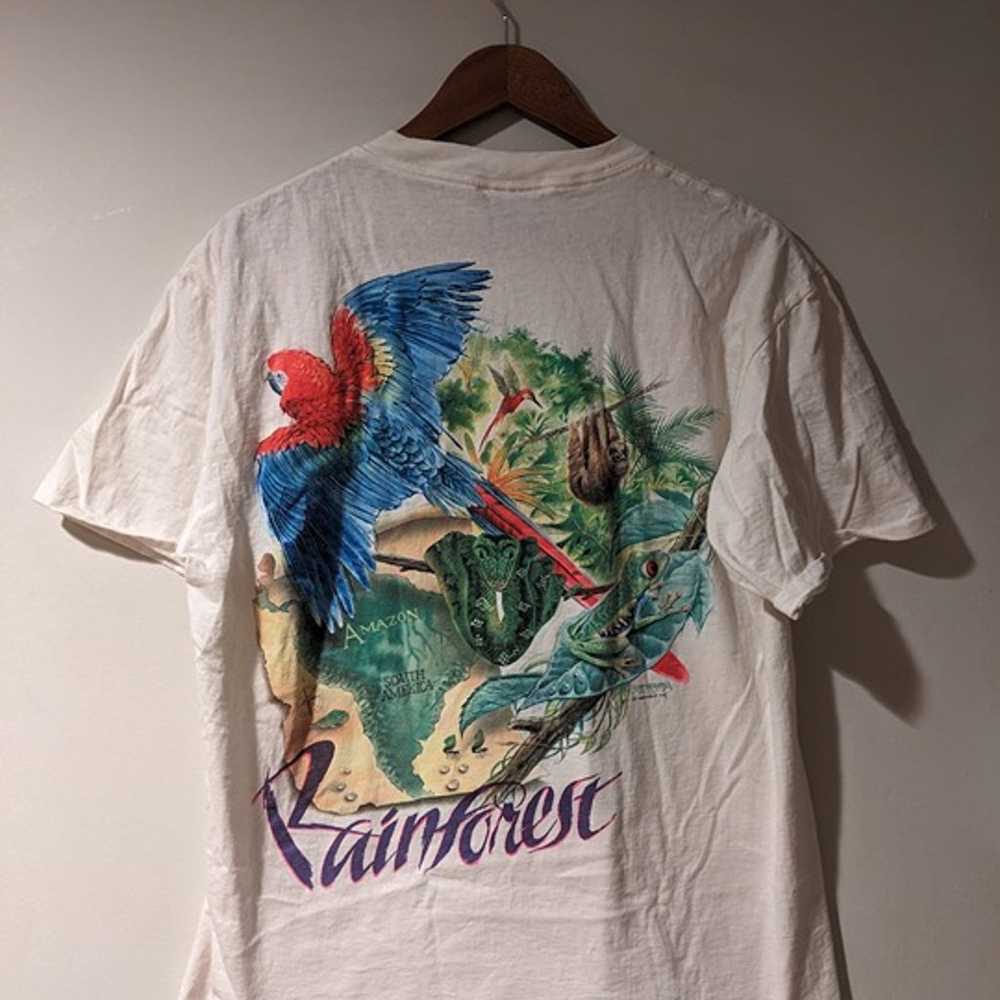 Vintage 90s Tropical Rainforest Animal Nature Wil… - image 6