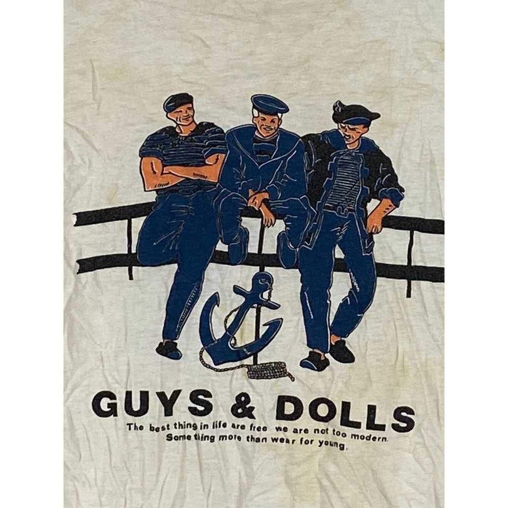 Other Vintage Unbranded Guys & Dolls Tee Shirt Wh… - image 3