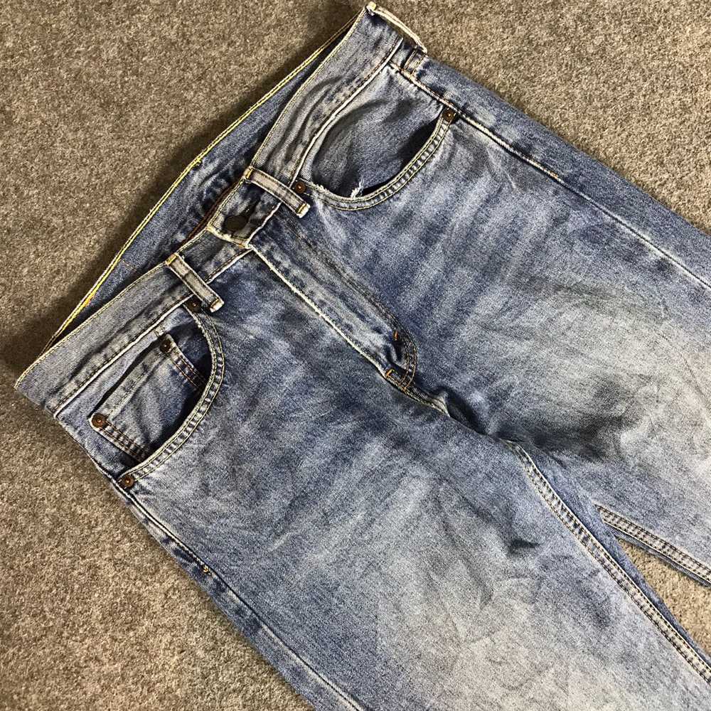 Vintage - Beautiful faded levis 505 jeans light w… - image 3