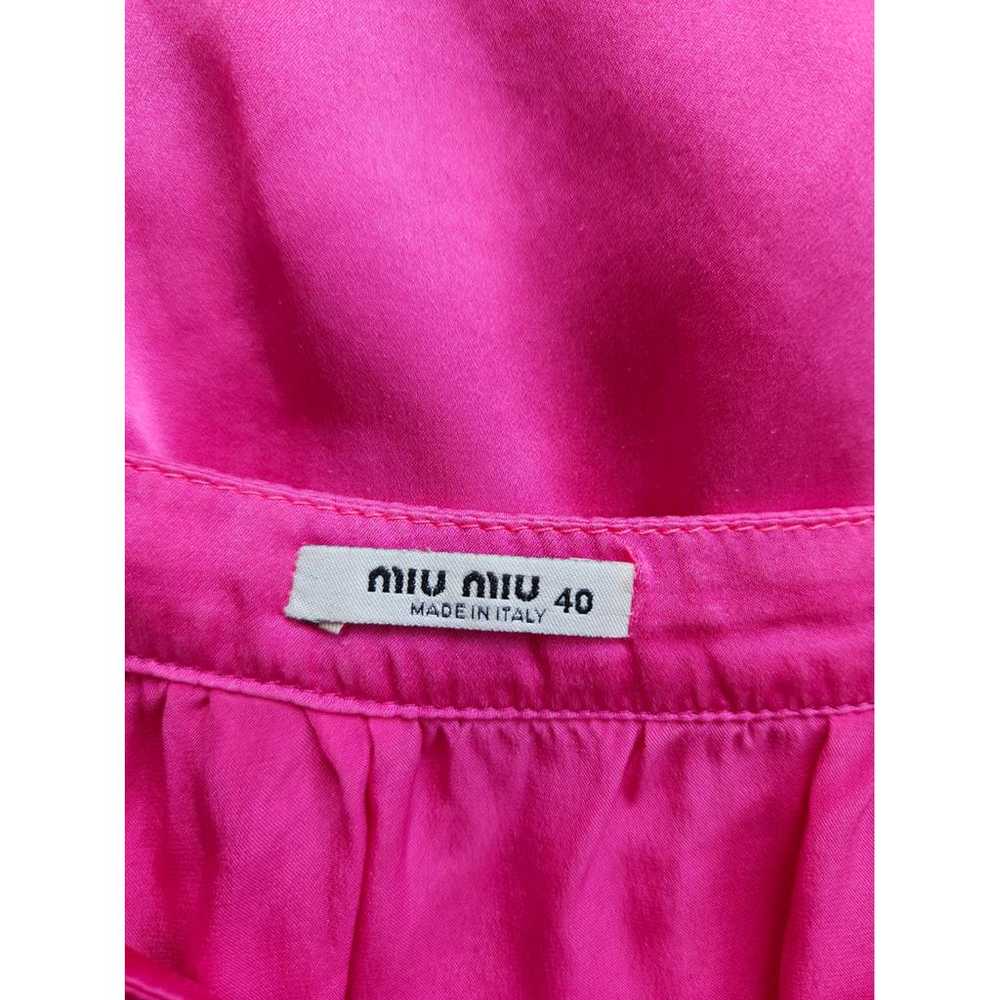 Miu Miu Silk mini skirt - image 3