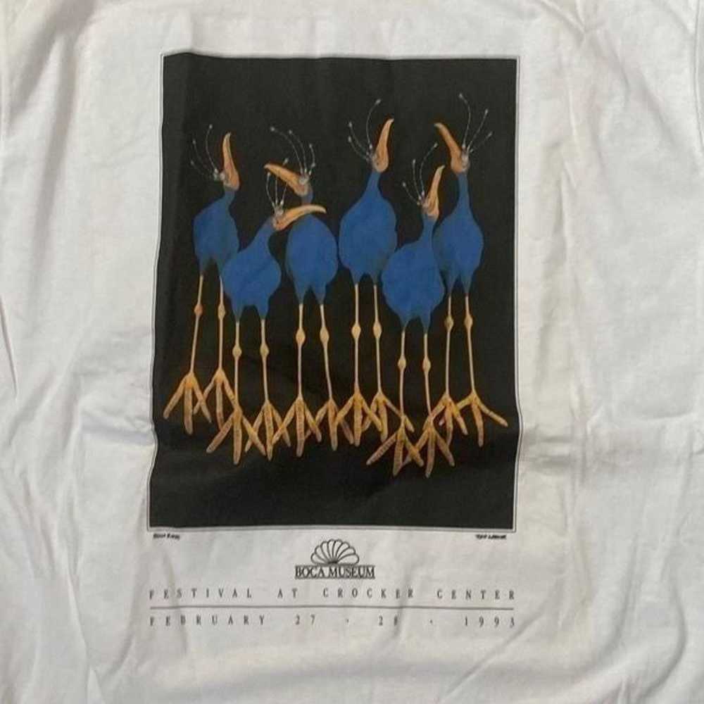 Vintage 1993 Oneita Power T Shirt Boca Birds Todd… - image 2