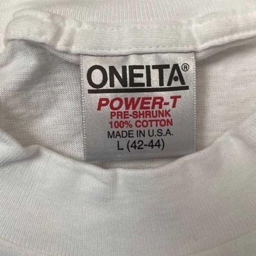 Vintage 1993 Oneita Power T Shirt Boca Birds Todd… - image 4