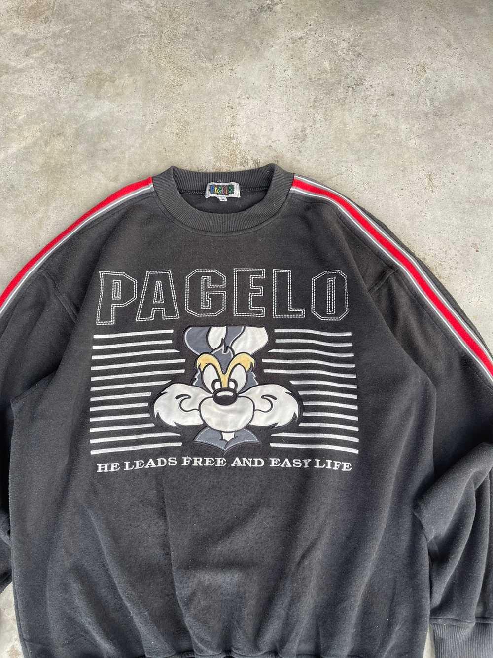 Japanese Brand - Pagelo Embroidery Crewneck pullo… - image 3