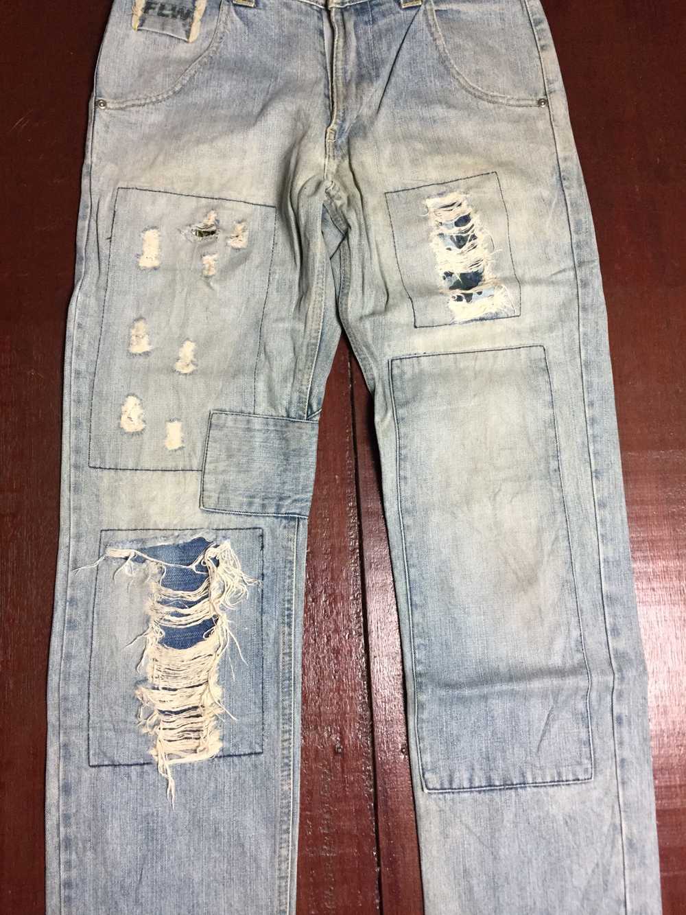 Quicksilver - Quicksilver distressed denim like k… - image 3