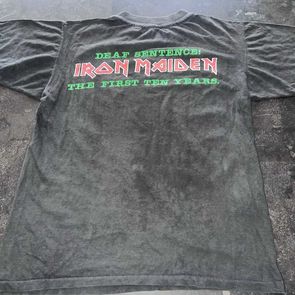 1990 Iron Maiden Deaf Sentence T-Shirt Size Medium - image 10