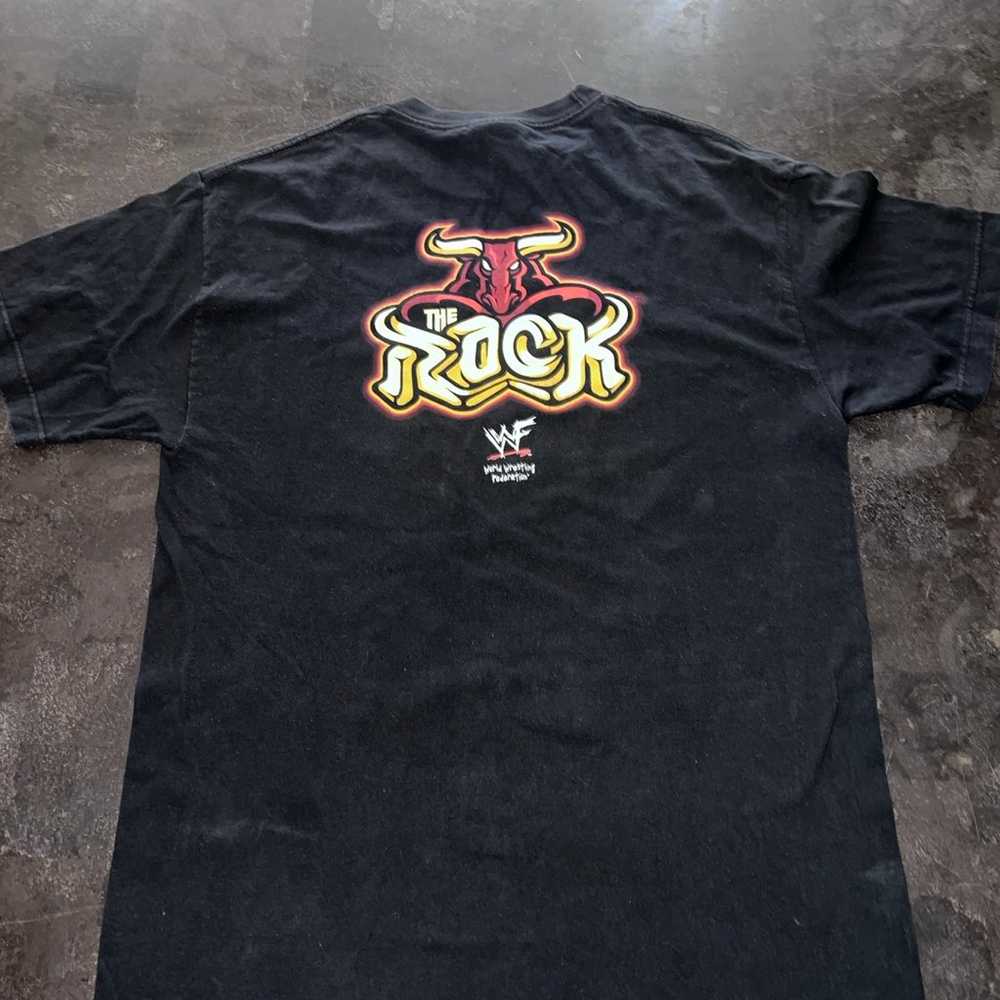 2002 WWF The Rock Double Side T-Shirt Adult SZ La… - image 8