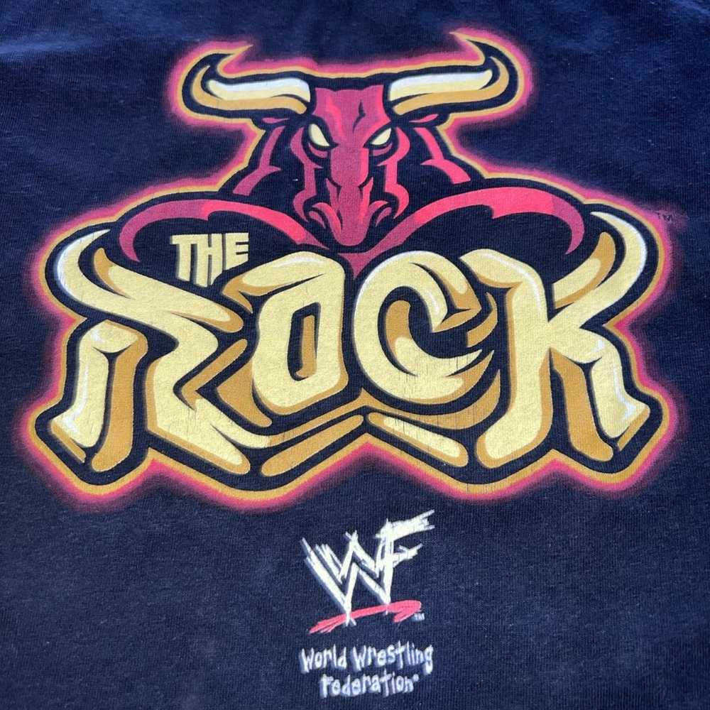 2002 WWF The Rock Double Side T-Shirt Adult SZ La… - image 9