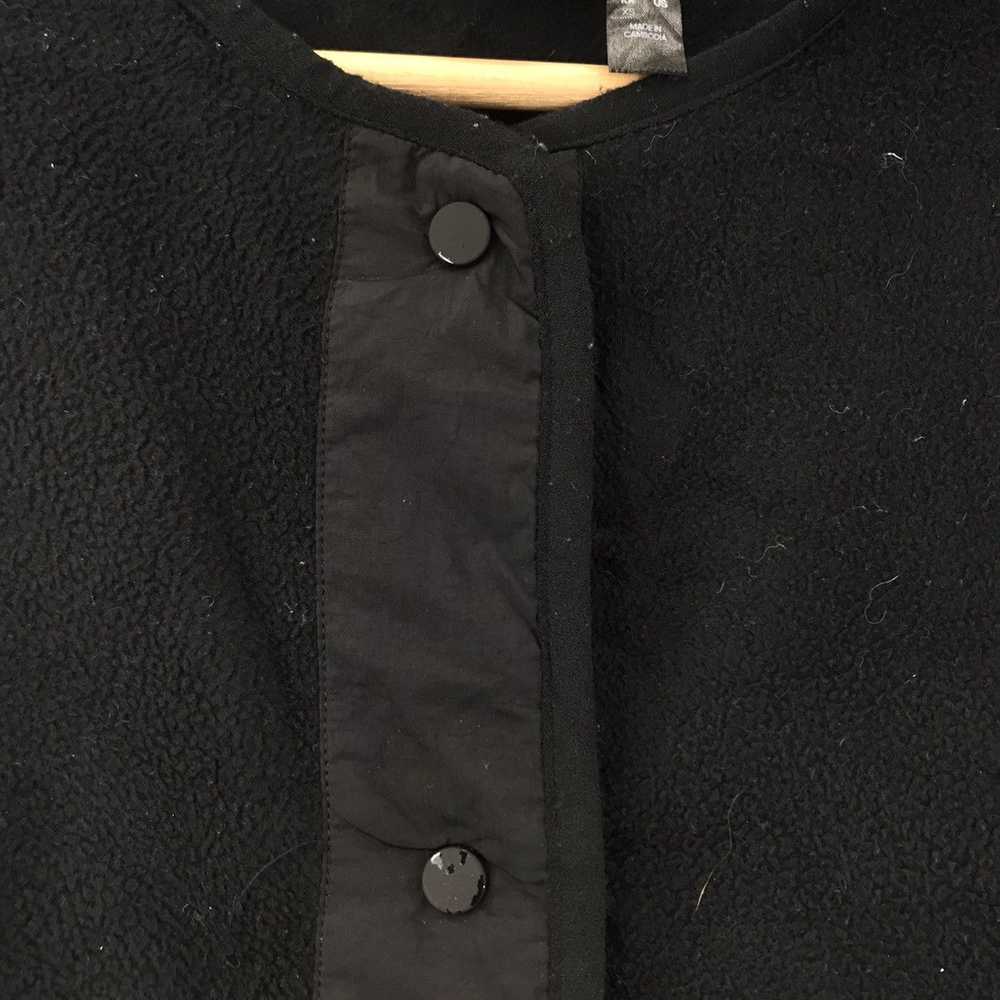 Adidas Vintage ADIDAS Button Up Sherpa Black Swea… - image 3