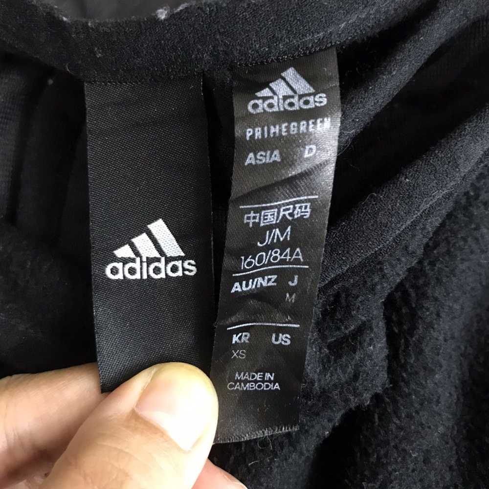 Adidas Vintage ADIDAS Button Up Sherpa Black Swea… - image 5