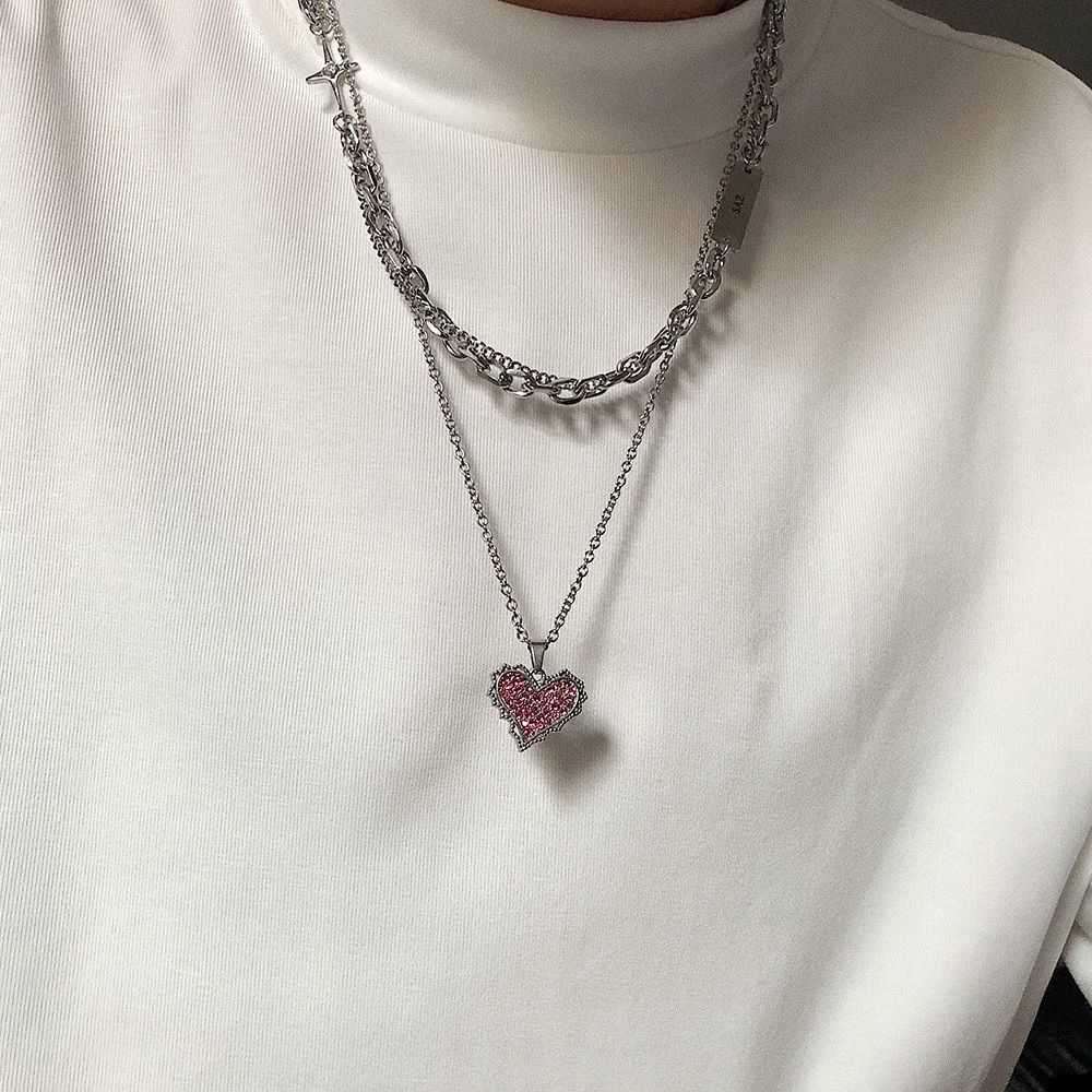Custom × Jewelry × Vintage Pink Heart Pendant Fas… - image 2