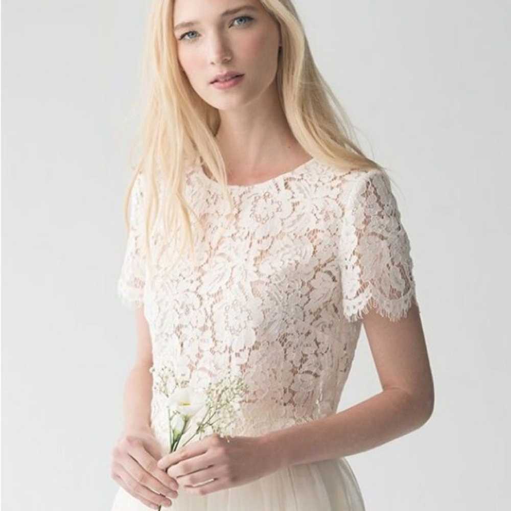 Jenny Yoo Kenzie Lace Top in Ivory - image 1