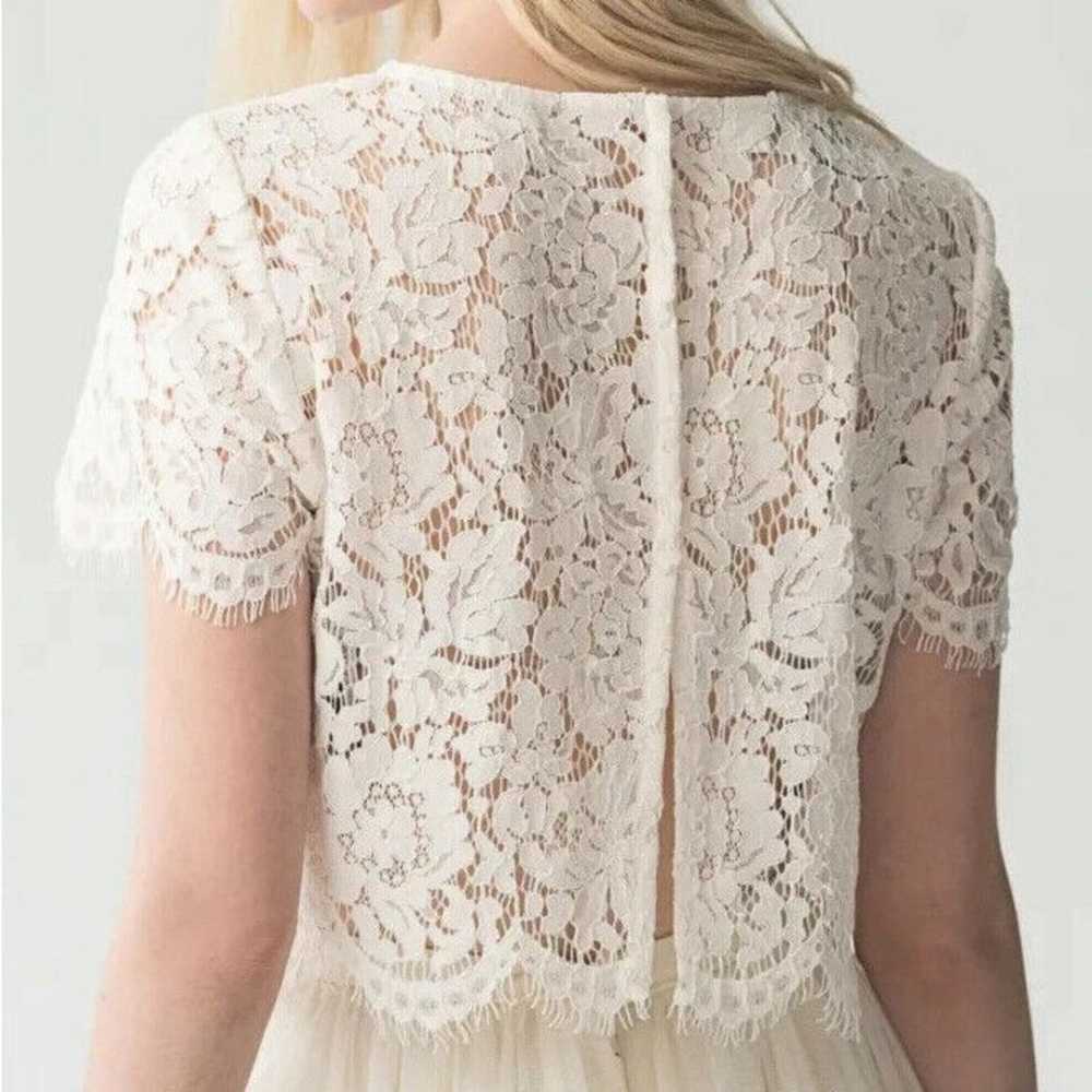 Jenny Yoo Kenzie Lace Top in Ivory - image 2