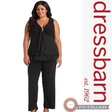 Dressbarn plus collection 2 piece outfit black sho