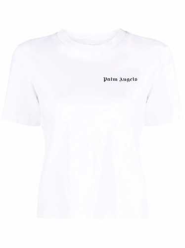 Palm Angels o1mle0524 Logo Fitted T-Shirt in White - image 1