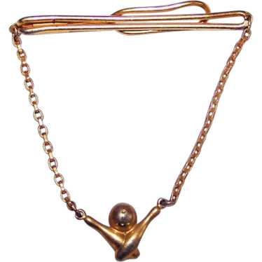 Swank Bowling Ball & Pins Tie Clip - image 1