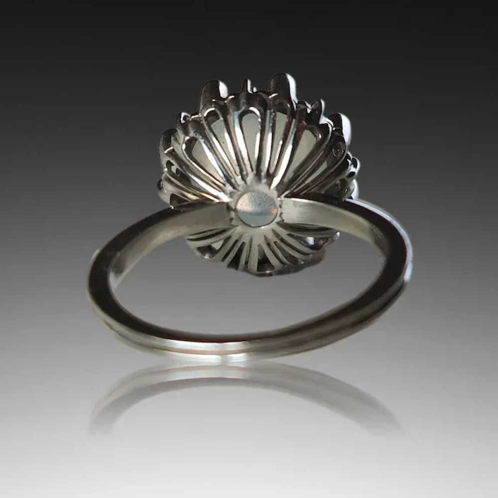 A Mid-century Vintage Moonstone And Diamond Ring - image 6