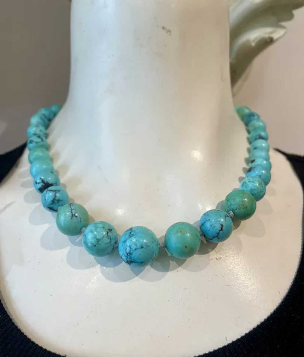 Exquisite Persian Turquoise Bead Necklace - image 4