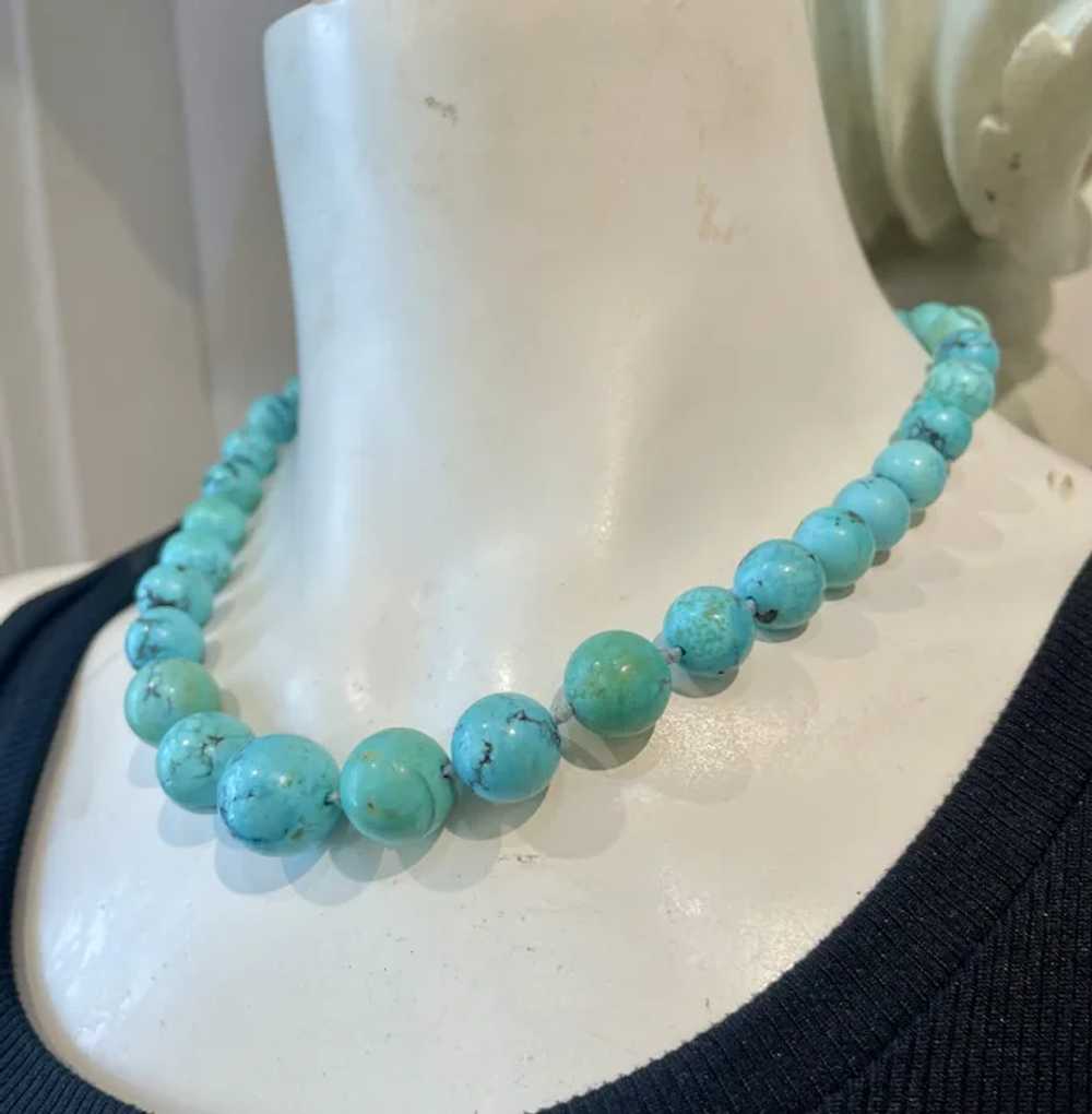 Exquisite Persian Turquoise Bead Necklace - image 6