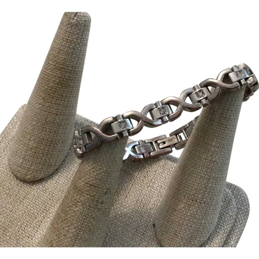 Silver Tone Link Bracelet - image 1