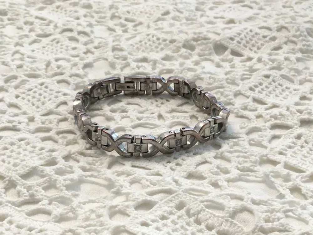 Silver Tone Link Bracelet - image 2