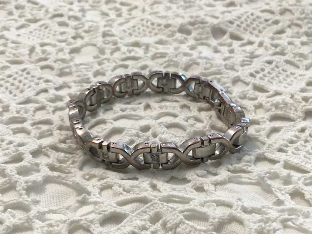 Silver Tone Link Bracelet - image 3