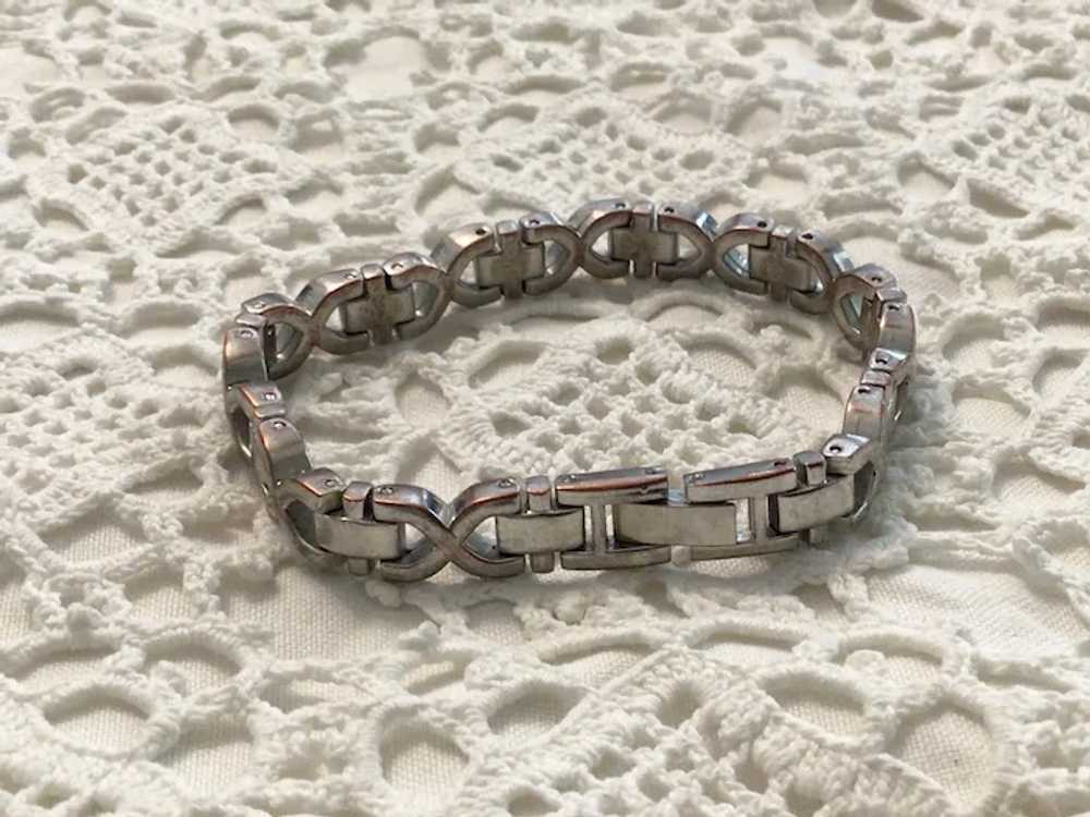 Silver Tone Link Bracelet - image 4