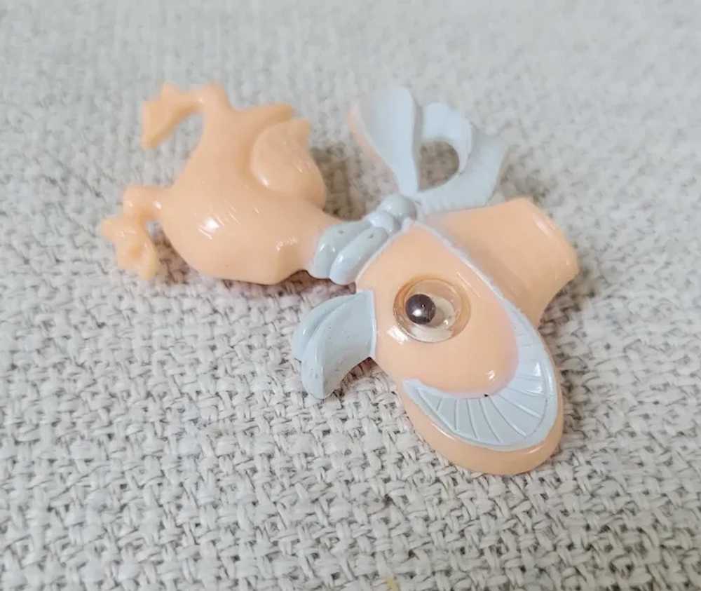 Vintage Pink Early Plastic Celluloid Googly Eye D… - image 3