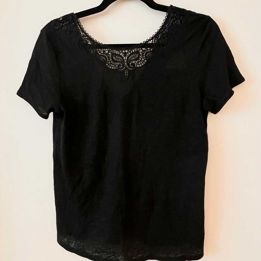 Sézane Mina Black Linen T-Shirt - image 4