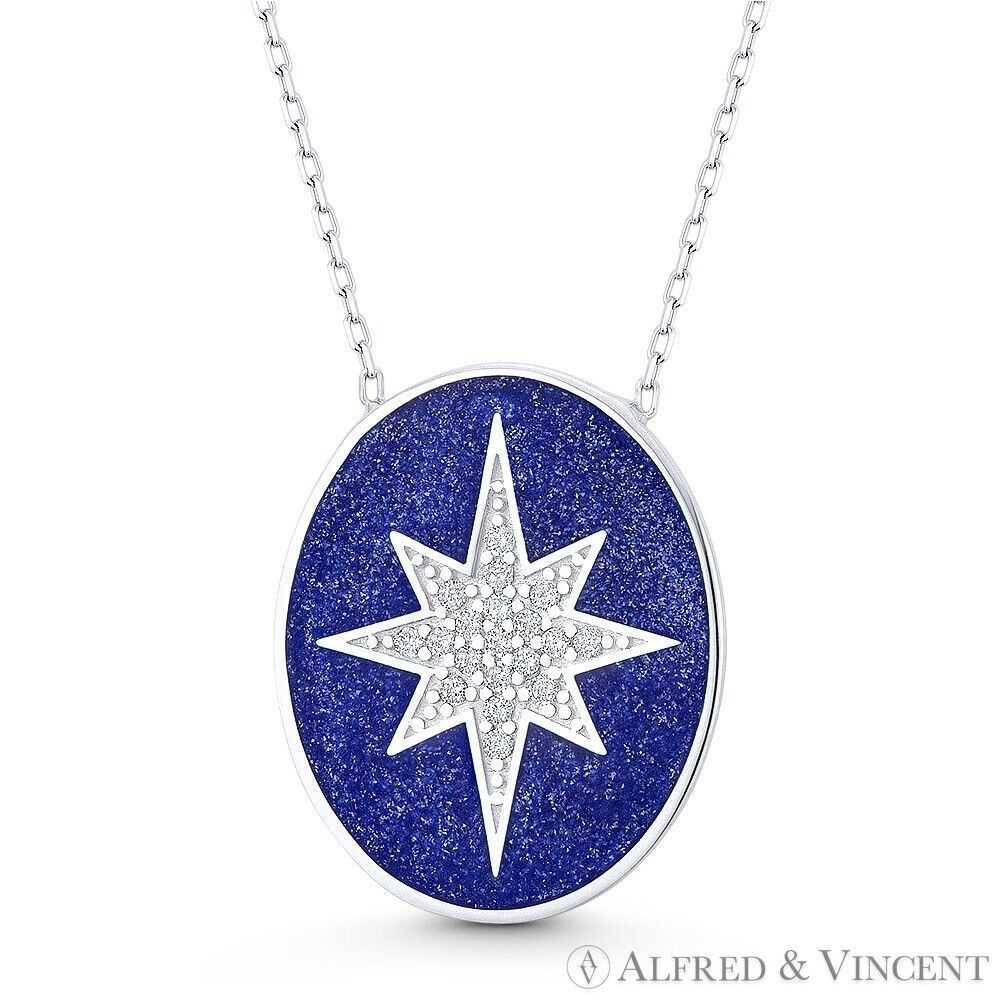 Other Northstar Charm CZ Crystal & Enamel Oval Pe… - image 1