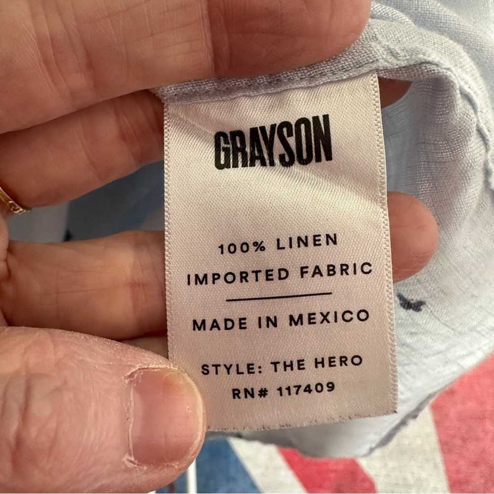 GRAYSON The Hero Button Down Shirt Pale Blue Butt… - image 4