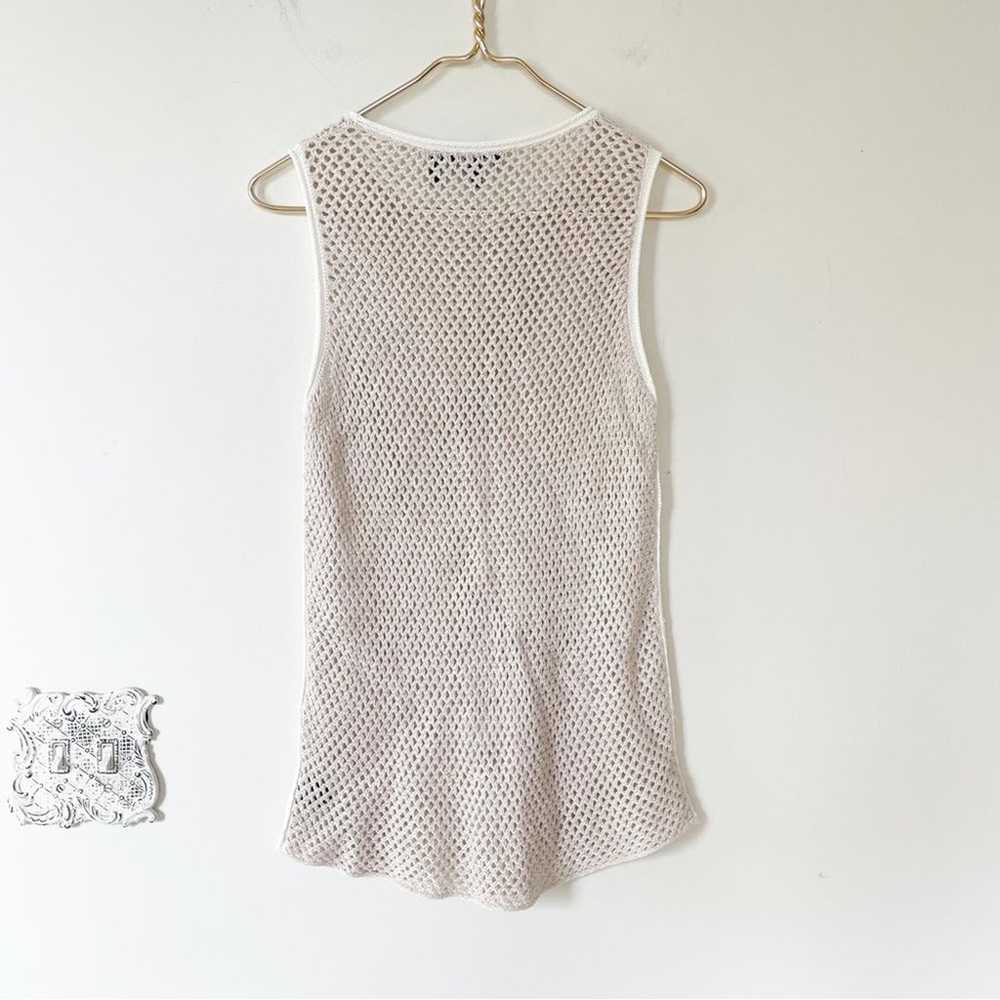 Theory New Harbor Linen Mesh Tank M Crewneck Slee… - image 7