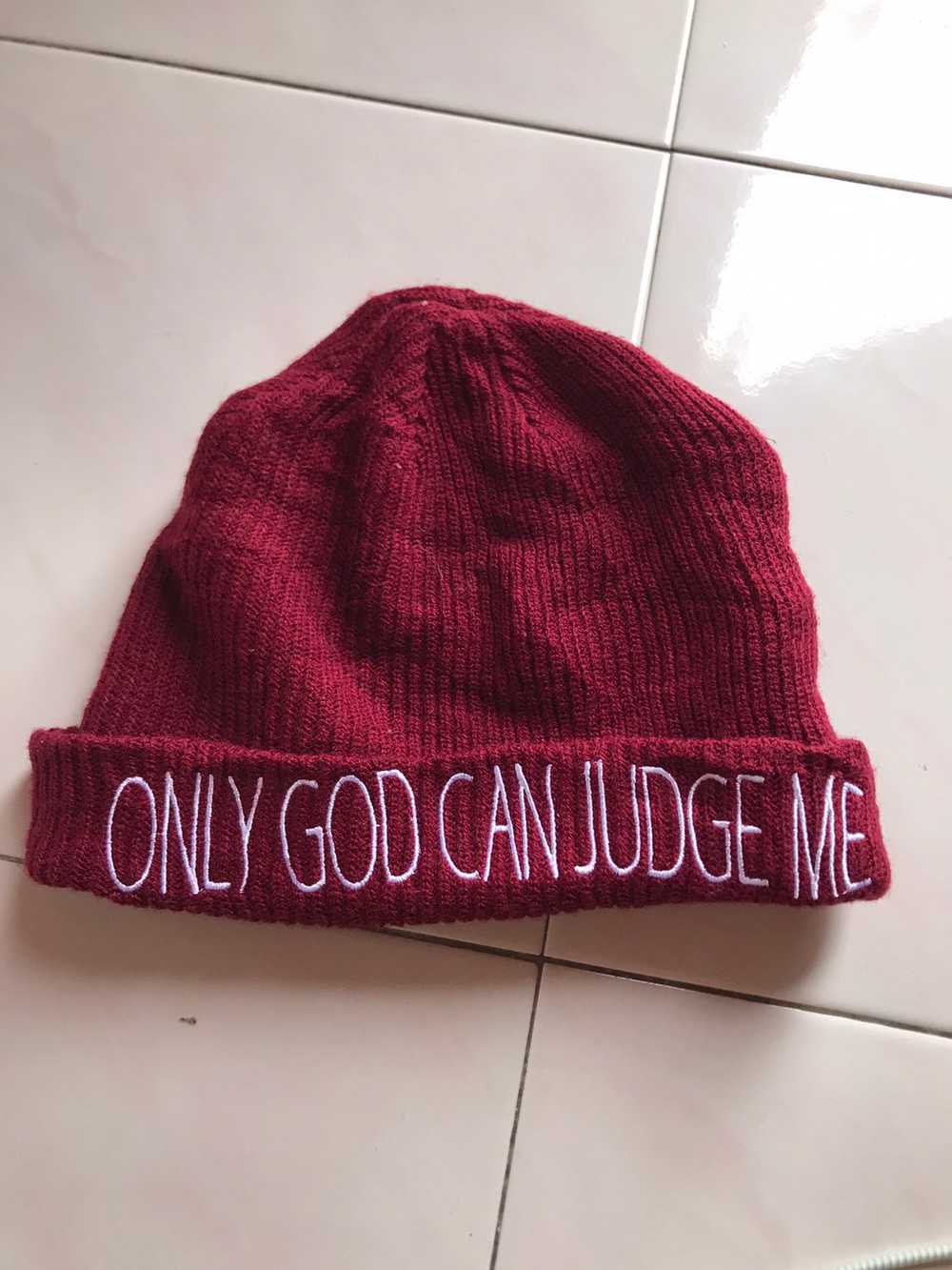 Japanese Brand - Only God Can Judge Me Beanie - image 1