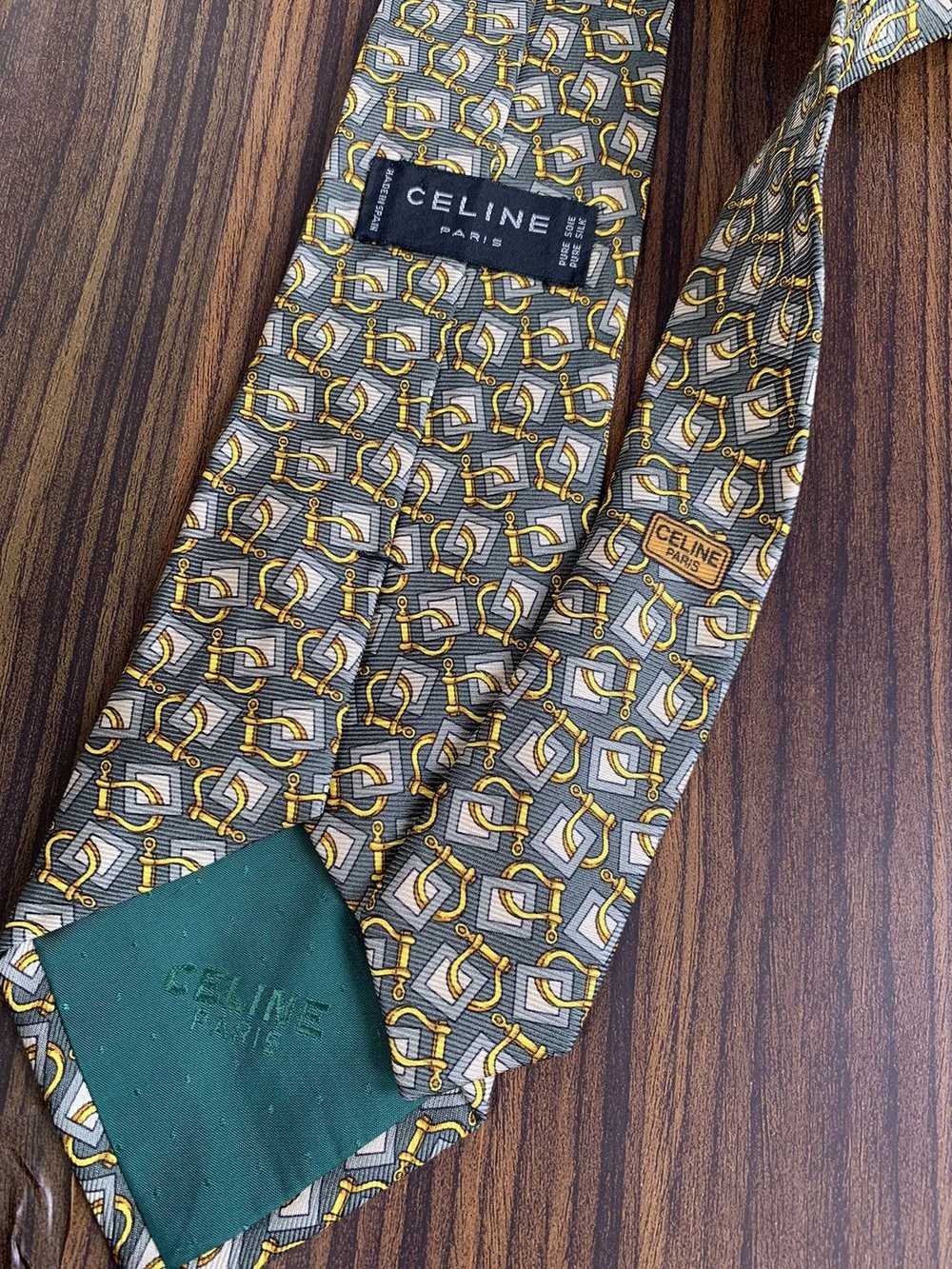 Celine Silk Neck Tie - image 2