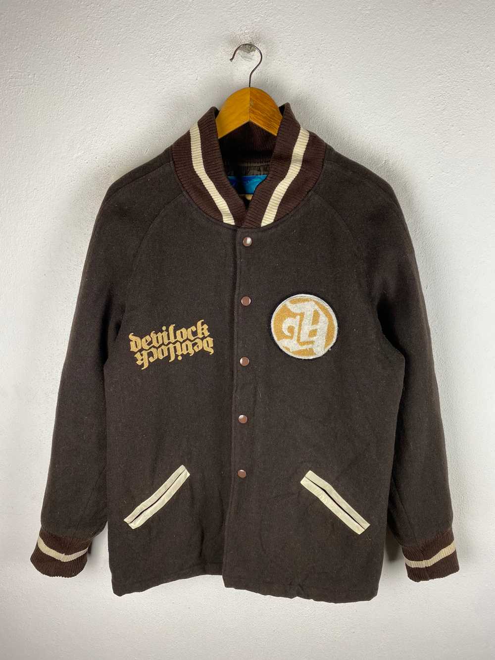 Varsity - DEVILLOCK VARSITY STYLE JACKET WOOL FAB… - image 1