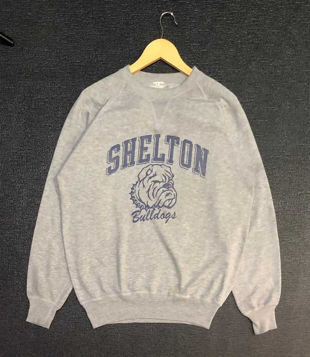 Vintage - VTG USA SHELTON BULLDOG SWEATSHIRT WITH… - image 2