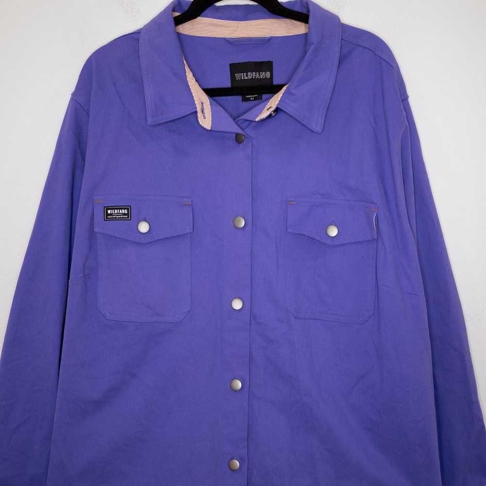 Wildfang The Essential Shacket Amethyst Purple Ut… - image 3