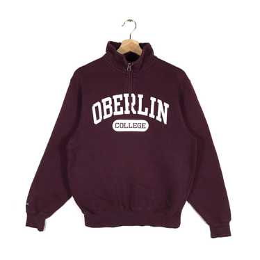 Hot Vintage OBERLIN COLLEGE Y2K Brown Hoodie Sweatshirt XXL Jansport Embroidered OH