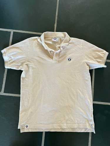 Aape - Aape tan collared rugby shirt