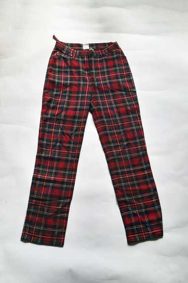 Vintage - Moschino Jeans Tartan Trousers - image 1
